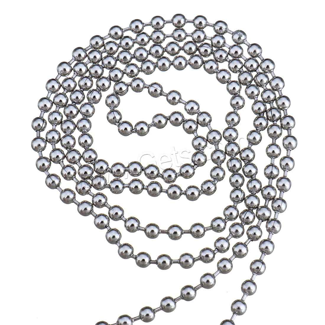 Stainless Steel Ball Chain, with plastic spool, different size for choice, original color, 25m/Spool, Sold By Spool