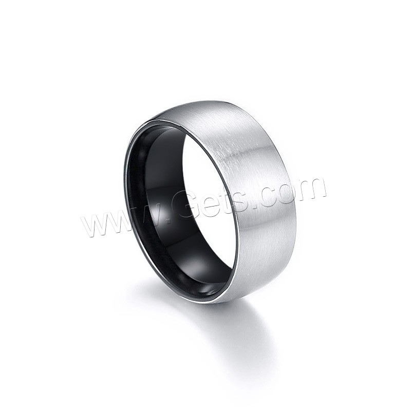 Нержавеющая сталь Человек палец кольцо, нержавеющая сталь, Другое покрытие, разный размер для выбора & Матовый металлический эффект & Мужский, 8mm, 2mm, продается PC