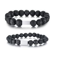 Lava Bracelet, with Stainless Steel, Unisex & ball chain Approx 6 Inch 