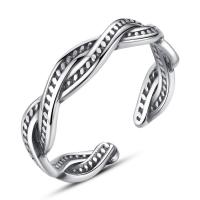 タイの純銀製の指環, タイ銀, 調節の可能性がある & 女性用 & 黒くする, 4mm, サイズ:6-8, 売り手 パソコン