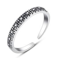 タイの純銀製の指環, タイ銀, 調節の可能性がある & 女性用 & 黒くする, 3mm, サイズ:6-8, 売り手 パソコン