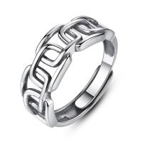 タイの純銀製の指環, タイ銀, ユニセックス & 調節の可能性がある & 異なるサイズの選択 & 黒くする, 7mm, 売り手 パソコン