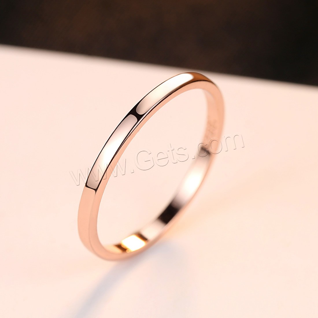 Brass Finger Ring, Donut, real rose gold plated, different size for choice & for woman, nickel, lead & cadmium free, 2mm, Sold By PC