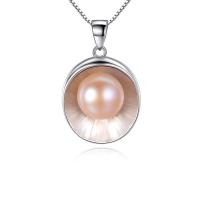 Freshwater Pearl Brass Necklace, with Freshwater Pearl, with 50mm extender chain, platinum plated, box chain & for woman nickel, lead & cadmium free Approx 15.7 Inch 