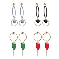 Zinc Alloy Rhinestone Drop Earring, with Wood, gold color plated & for woman & with rhinestone 