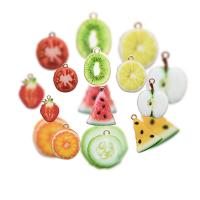 pendentifs en alliage de Zinc de forme des fruits , fruitcéréale, Placage, styles différents pour le choix & émail Environ 2mm, Vendu par PC