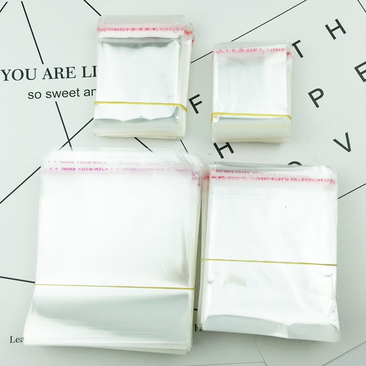 Самоклеющиеся пакеты OPP, пластик, клей & прозрачный & разный размер для выбора, 200ПК/сумка, продается сумка