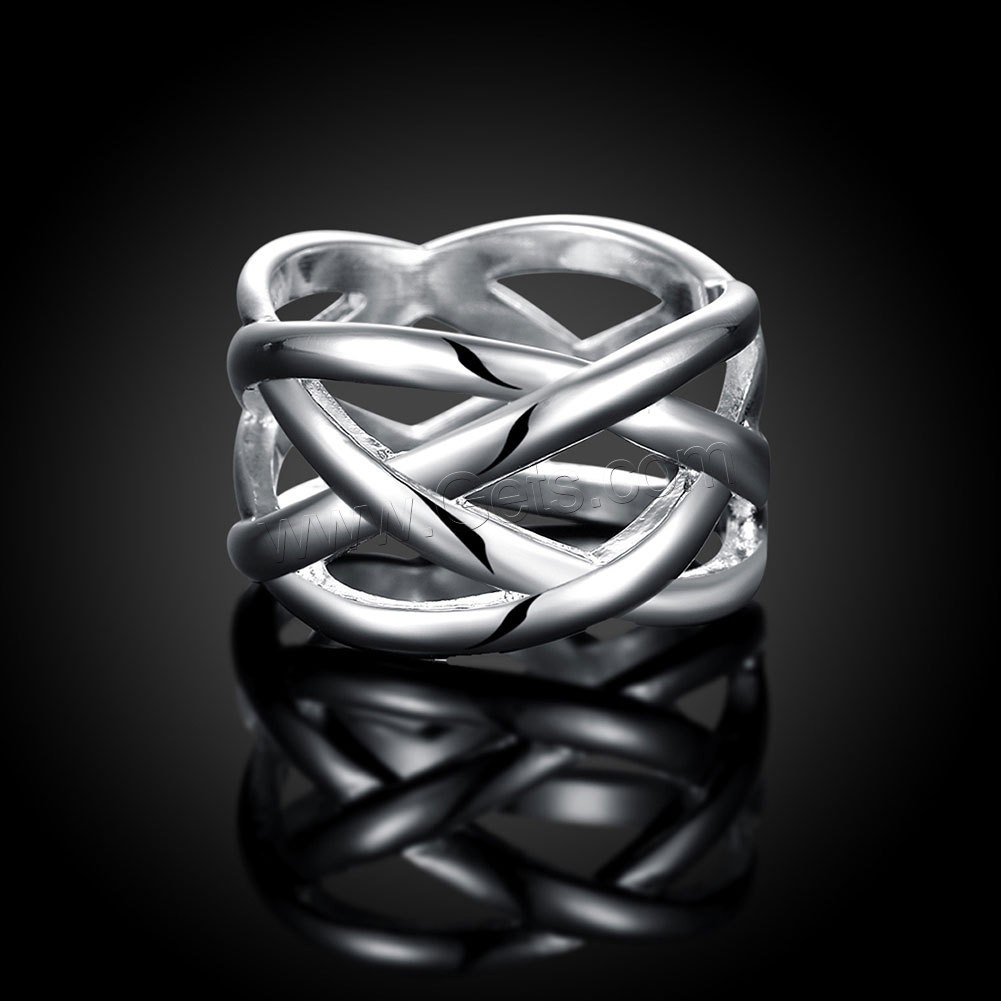 Brass Finger Ring, silver color plated, different size for choice & for woman, Sold By PC