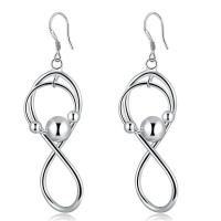Brass Drop Earring, real silver plated, for woman 