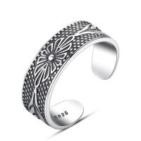Thailand Sterling Silver Finger Ring, adjustable & for woman & blacken, 5mm, US Ring 