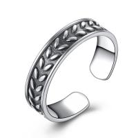 Thailand Sterling Silver Finger Ring, adjustable & for woman & blacken, 4mm, US Ring 