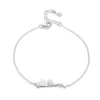 Cubic Zirconia Brass Bracelets, with 40mm extender chain, Bird, plated, oval chain & for woman & with cubic zirconia nickel, lead & cadmium free Approx 6.7 Inch 