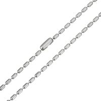 Мода нержавеющей стали ожерелье цепь, нержавеющая сталь, Женский, оригинальный цвет длина:Приблизительно 23 дюймовый, продается Strand