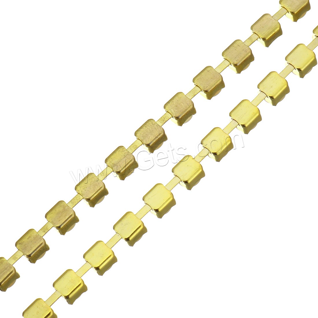 acier inoxydable chaîne de collier, avec coquille blanche, Placage de couleur d'or, normes différentes pour le choix, Vendu par brin