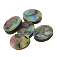 Abalone Shell Beads, Flat Oval, double-sided Approx 1mm 