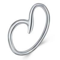 Zinc Alloy Finger Ring, silver color plated, Unisex 2mm 