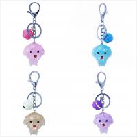 Acrylic Key Chain, with Zinc Alloy, silver color plated, with rhinestone 
