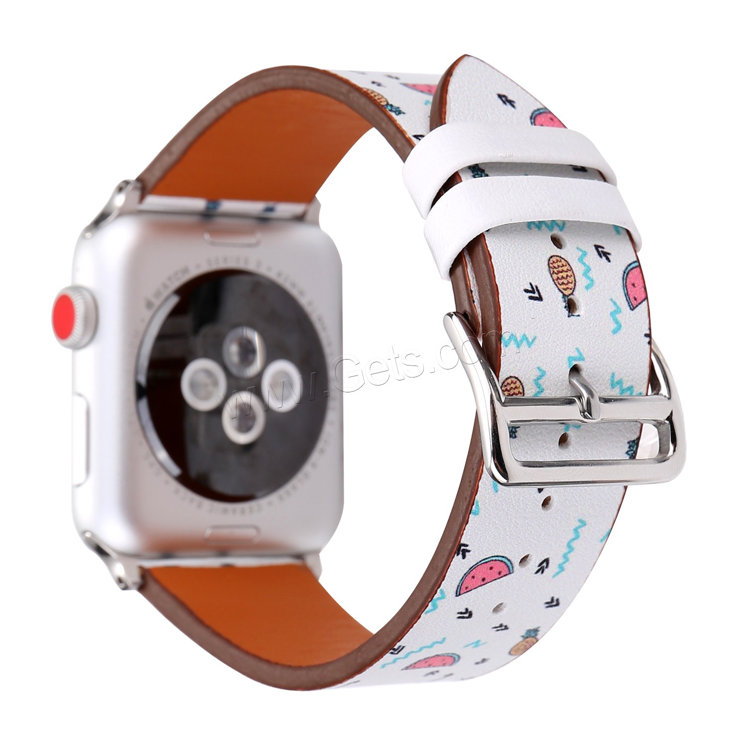 Leder Uhrband, mit Edelstahl, Edelstahl Uhrenbandverschluss, verschiedene Größen vorhanden & verschiedene Muster für Wahl, verkauft von PC