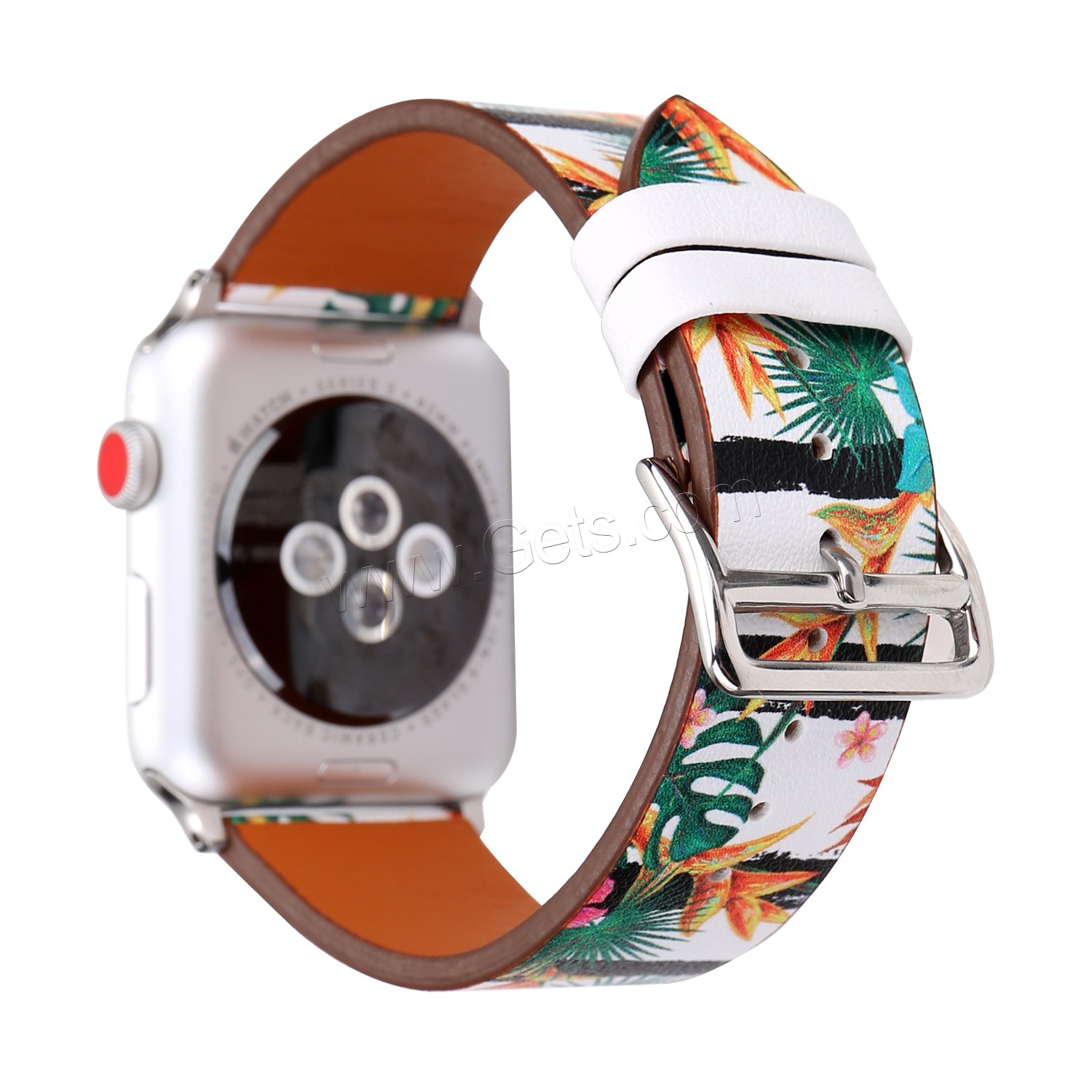 Leder Uhrband, mit Edelstahl, Edelstahl Uhrenbandverschluss, verschiedene Größen vorhanden & verschiedene Muster für Wahl, verkauft von PC
