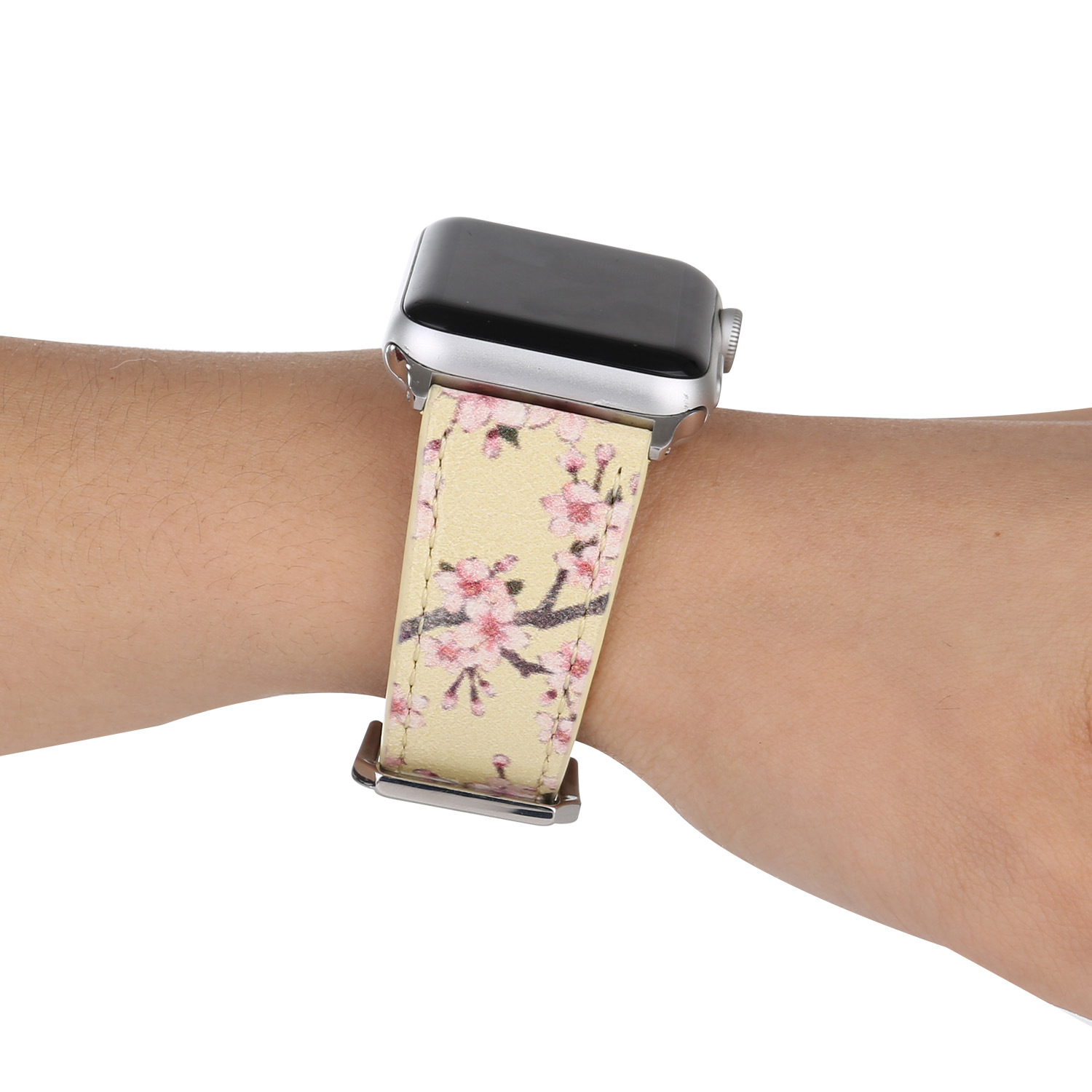 Cuir bracelet de montre, avec acier inoxydable, acier inoxydable fermoir bande de montre, normes différentes pour le choix, plus de couleurs à choisir, Longueur:Environ 7 pouce, Vendu par PC