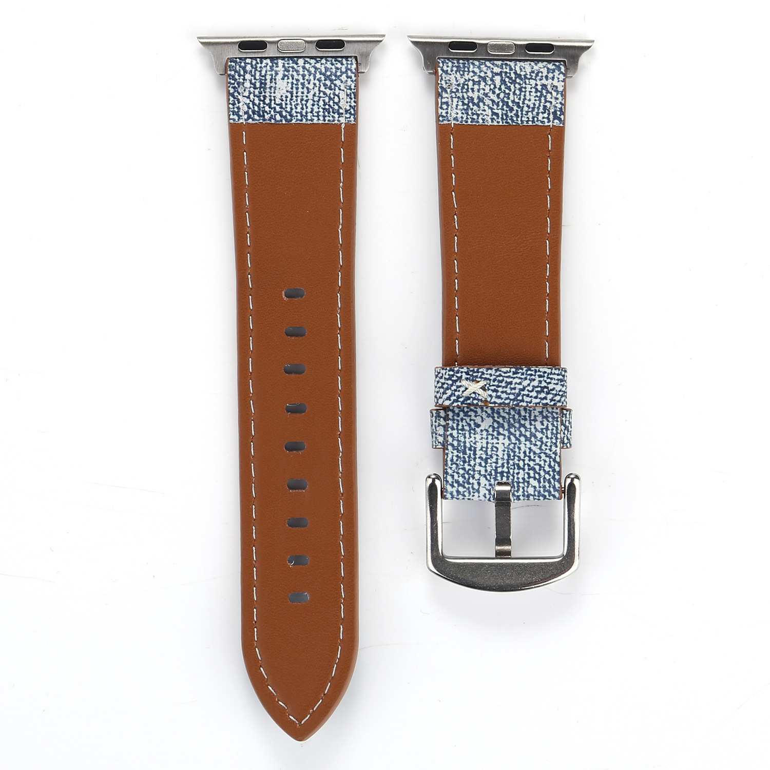 Leather Watch Band, with Stainless Steel, stainless steel watch band clasp, different size for choice, more colors for choice, Length:Approx 7.5 Inch, Sold By PC