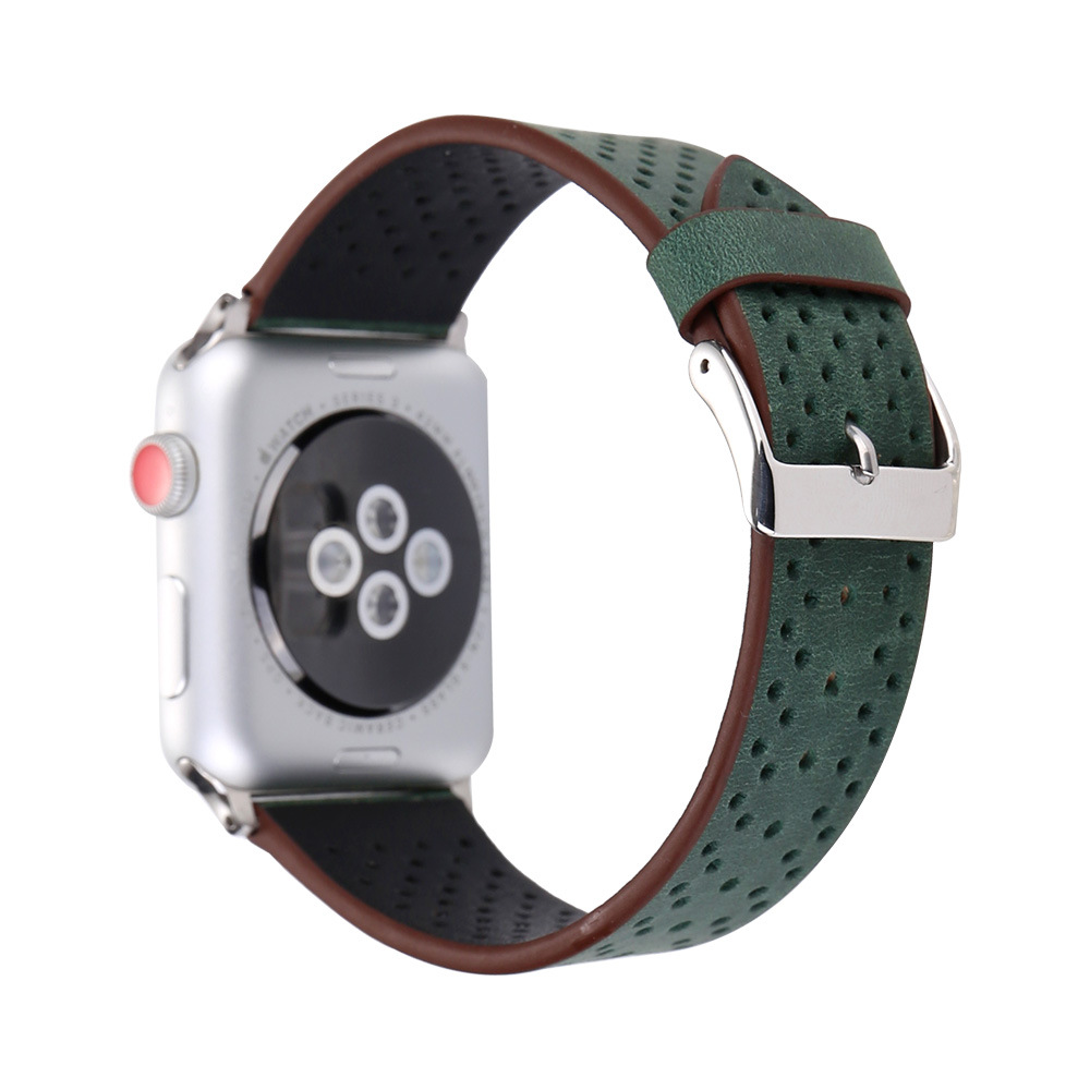 Leder Uhrband, mit Edelstahl, Edelstahl Uhrenbandverschluss, Atmungsaktiv & verschiedene Größen vorhanden, keine, Länge:ca. 7 ZollInch, verkauft von PC
