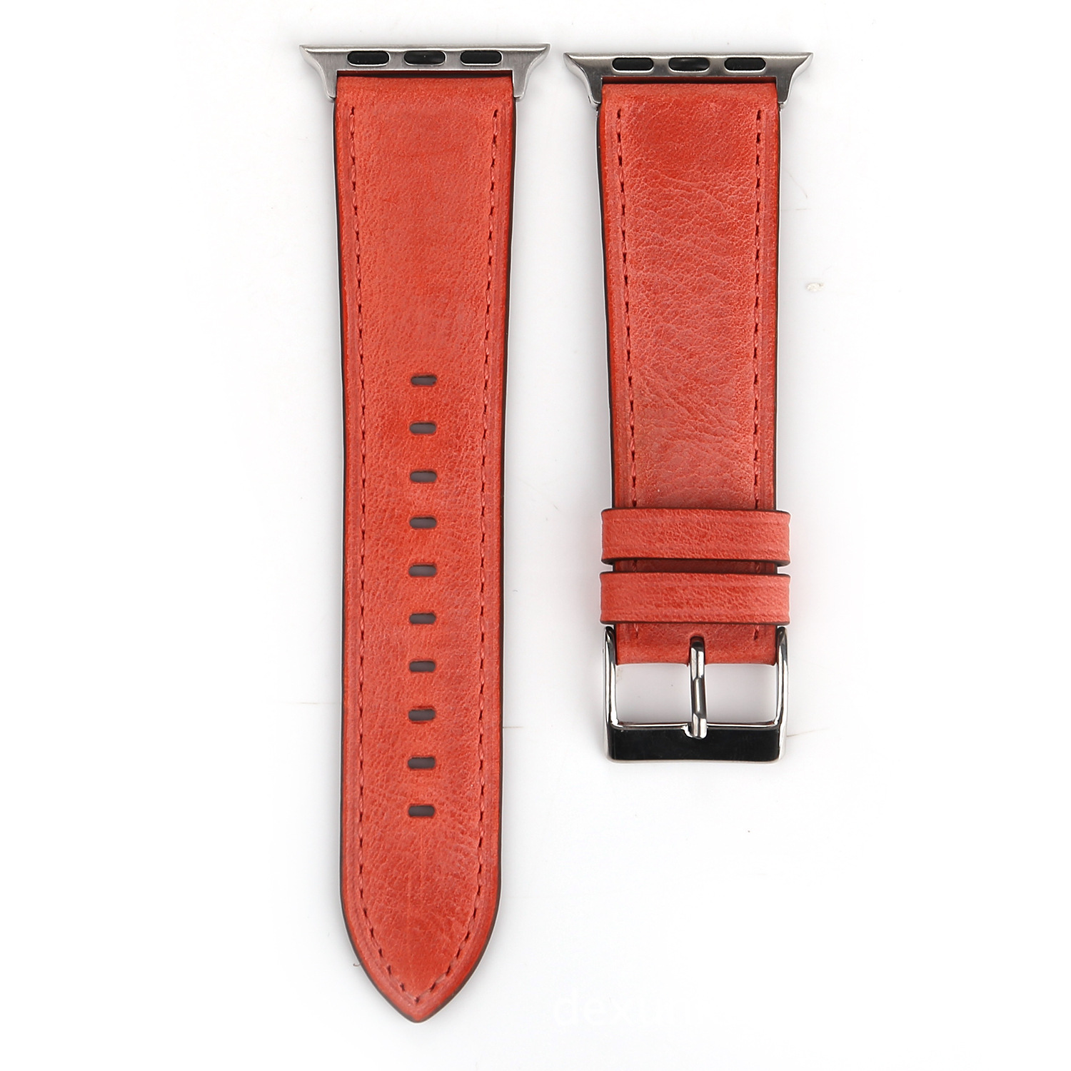 Leather Watch Band, with Stainless Steel, stainless steel watch band clasp, different size for choice, more colors for choice, Length:Approx 7 Inch, Sold By PC