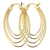 Stainless Steel Lever Back Earring, gold color plated, for woman 