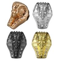 Cubic Zirconia Micro Pave Brass Beads, Egyptian Pharaoh, plated, micro pave cubic zirconia Approx 2mm 