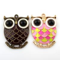 Zinc Alloy Animal Pendants, Owl, plated, enamel lead & cadmium free Approx 3.5mm 