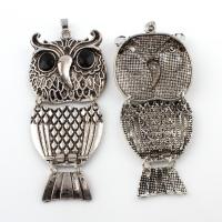 Acrylic Zinc Alloy Pendant, with Acrylic, Owl, antique silver color plated, faceted, lead & cadmium free Approx 