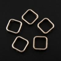 Perlas de aleación de zinc marco, Squaredelle, chapado en oro real, libre de plomo & cadmio, 14x4mm, agujero:aproximado 0.5mm, 20PCs/Bolsa, Vendido por Bolsa
