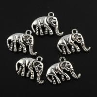 Zinc Alloy Animal Pendants, Elephant, antique silver color plated, lead & cadmium free Approx 1mm 