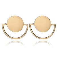 Zinc Alloy Stud Earring, stainless steel post pin, gold color plated, for woman, lead & cadmium free, 40mm 