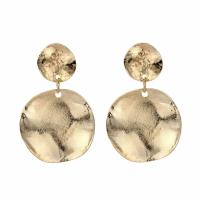 Zinc Alloy Drop Earring, stainless steel post pin, gold color plated, for woman, lead & cadmium free, 45mm 