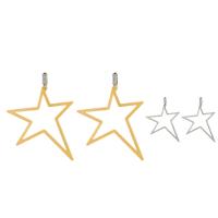 Zinc Alloy Drop Earring, stainless steel post pin, Star, plated, for woman lead & cadmium free, 58mm 