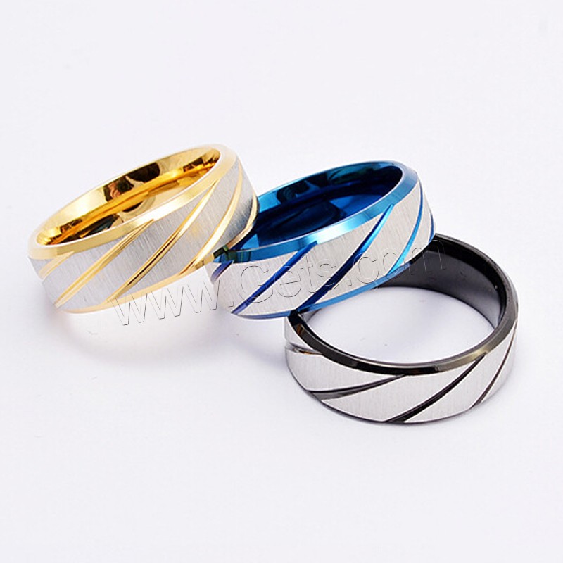Нержавеющая сталь Человек палец кольцо, нержавеющая сталь, Другое покрытие, разный размер для выбора & Мужский, Много цветов для выбора, 7mm, продается PC
