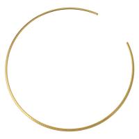 Collar de acero inoxidable Collar, chapado en color dorado, para mujer, 3mm, diámetro interior:aproximado 140mm, Vendido por UD