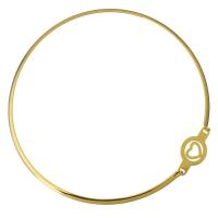 Stainless Steel Collar Necklace, gold color plated, for woman 4.5mm, Inner Approx 133mm 