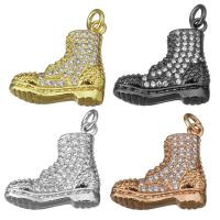 Brass Shoes Pendants, plated Approx 3mm 