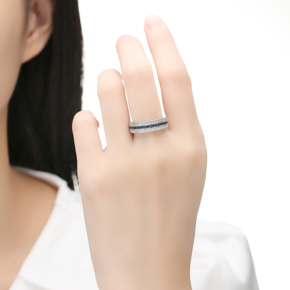 Zirkonia Messing Finger Ring, silberfarben plattiert, verschiedene Größen vorhanden & für Frau & mit kubischem Zirkonia, verkauft von PC