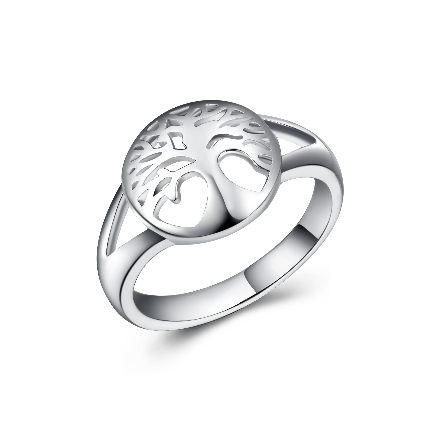 Палец кольцо-латунь, Латунь, покрытый платиной, разный размер для выбора & Женский & отверстие, 12mm, продается PC