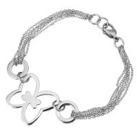 Stainless Steel Chain Bracelets, oval chain & for woman & , original color 1.5mm Approx 7.5 Inch 