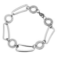 Stainless Steel Chain Bracelets, for woman, original color, 13mm Approx 7.5 Inch 