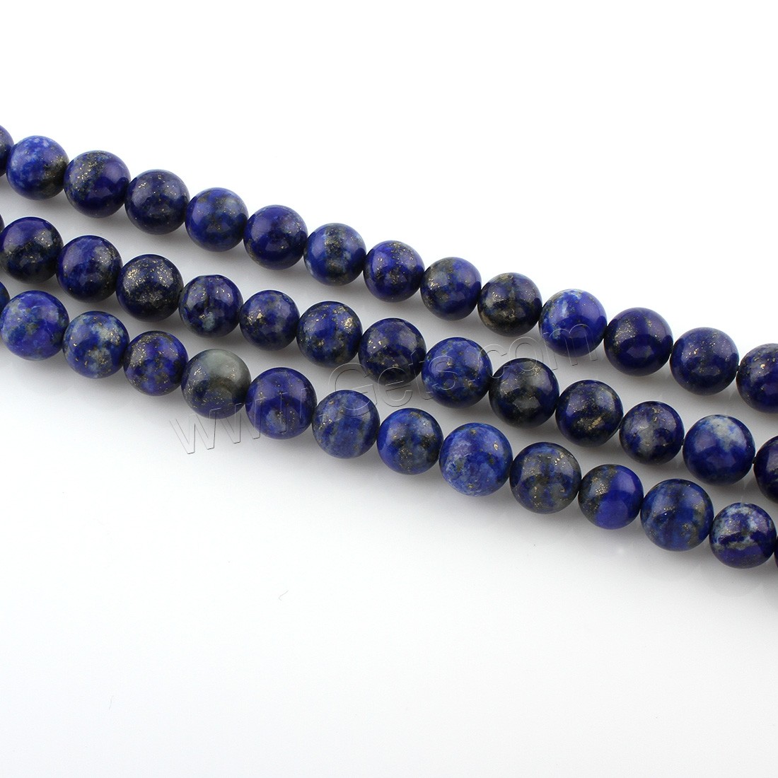 Perles de pierre lasurite naturelles, lapis lazuli naturel, Rond, normes différentes pour le choix, Trou:Environ 1mm, Longueur:Environ 15 pouce, Vendu par brin