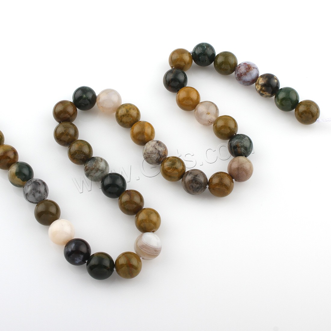 Natural Ocean Agate Beads, Round, different size for choice, Hole:Approx 1mm, Length:Approx 15 Inch, Sold By Strand