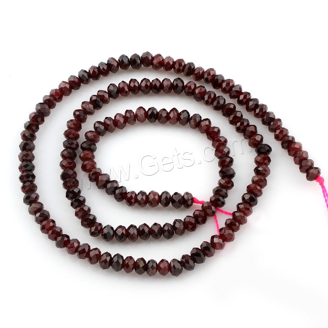 Natural Garnet Beads, Rondelle, different size for choice & faceted, Hole:Approx 1mm, Length:Approx 15 Inch, Sold By Strand