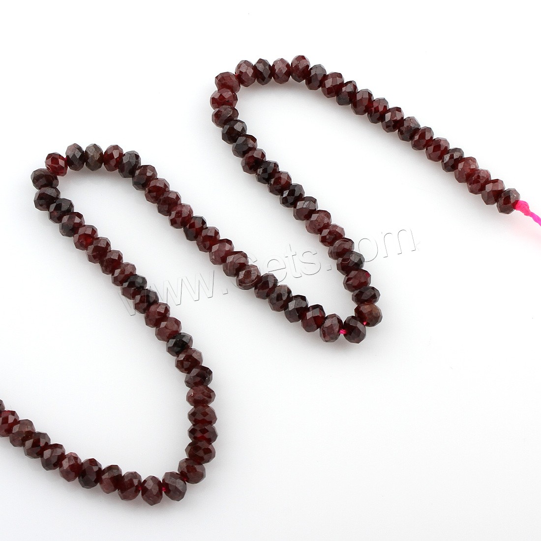 Natural Garnet Beads, Rondelle, different size for choice & faceted, Hole:Approx 1mm, Length:Approx 15 Inch, Sold By Strand