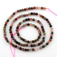 Natural Tourmaline Beads, Round, faceted, 3mm Approx 1mm Approx 15 Inch 