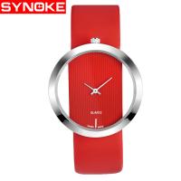 Synoke® Women Jewelry Watch, PU Leather, with Glass & Stainless Steel & Zinc Alloy, Chinese movement, silver color plated, Life water resistant & adjustable & for woman Approx 9 Inch 